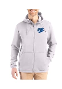 Cutter and Buck Pitt Panthers Mens Grey Vault Epic Comfort Full Zip Light Weight Jacket