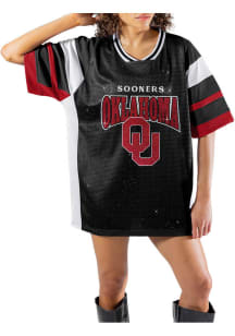 Oklahoma Sooners Womens Gameday Couture Amped Up Fashion Football Jersey - Black