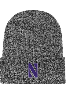 LogoFit Northwestern Wildcats Black Bueller Mens Knit Hat