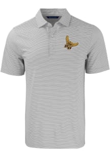 Cutter and Buck Rowan University Mens White Double Stripe Short Sleeve Polo