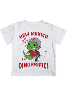 Vive La Fete New Mexico Lobos Toddler White Dino-Riffic Short Sleeve T-Shirt