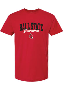 Summit Sportswear Ball State Cardinals Womens Red Grandma Short Sleeve T-Shirt
