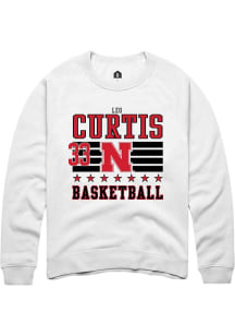 Leo Curtis Nebraska Cornhuskers Mens White NIL Striped Player Crew