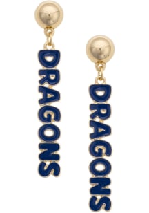 Drexel Dragons Puffy Nameplate Womens Earrings