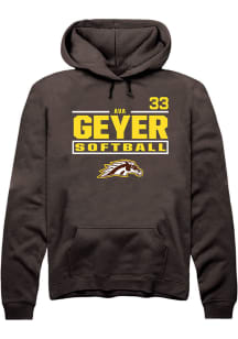 Ava Geyer Western Michigan Broncos Mens Brown NIL Stacked Box Player Hood