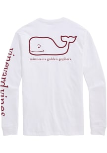 Vineyard Vines Minnesota Golden Gophers Mens White Whale Long Sleeve Crew Sweatshrt