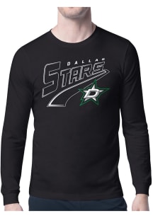 Starter Dallas Stars Black Tailsweep Long Sleeve T Shirt