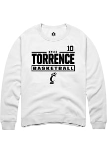 Kylie Torrence Cincinnati Bearcats Mens White NIL Stacked Box Player Crew