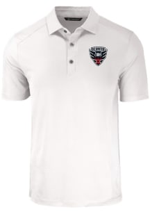 Cutter and Buck DC United Mens White Forge Recycled Short Sleeve Polo