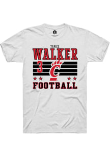 Tawee Walker Cincinnati Bearcats White Football NIL Striped Short Sleeve Player T Shirt