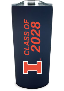 Illinois Fighting Illini 18oz Class of 2028 Soft Touch Stainless Steel Tumbler - Navy Blue