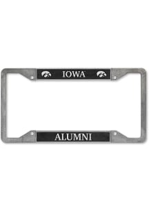 Iowa Hawkeyes Alumni Pewter License Plate Frame - Grey