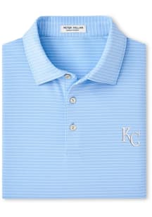 Peter Millar Kansas City Royals Mens Light Blue Hemlock Short Sleeve Fashion Polo
