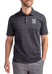 Cutter and Buck Northwestern Wildcats Mens Purple Advantage Space Dye Short Sleeve Polo