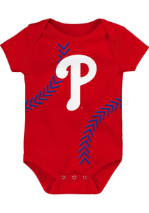 Philadelphia Phillies Baby Red Running Home Short Sleeve One Piece