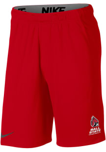 Nike Ball State Cardinals Mens Red Hype Shorts