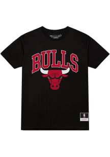 Mitchell and Ness Chicago Bulls Black Nostalgia Short Sleeve T Shirt