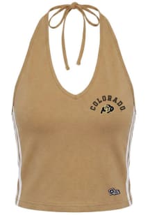 Hype and Vice Colorado Buffaloes Womens Khaki Cheer Halter Tank Top