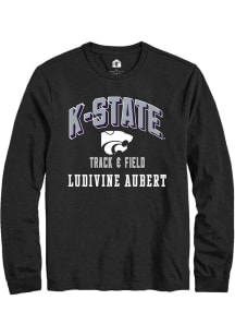 Ludivine Aubert K-State Wildcats Black NIL Arch Logo Long Sleeve Player T Shirt