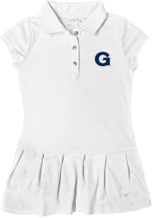 Georgetown Hoyas Toddler Girls White Caroline Short Sleeve Dress