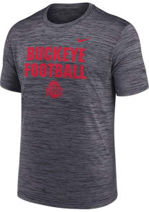 Nike Ohio State Buckeyes Black Velocity Football Short Sleeve T Shirt