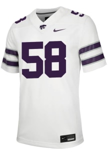 Will Kemna  Nike K-State Wildcats White Football NIL Game Football Jersey