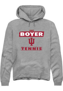 Chase Boyer Indiana Hoosiers Mens Grey NIL Striped Player Hood