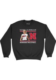 Keri Leimbach Nebraska Cornhuskers Mens Black Portrait Crew Player Crew
