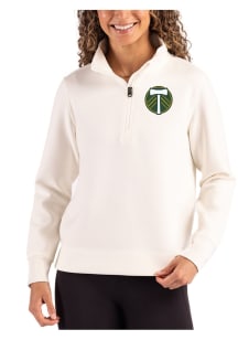 Cutter and Buck Portland Timbers Womens White Roam Qtr Zip