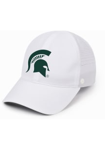 Michigan State Spartans White Performance Ponyback Womens Adjustable Hat