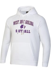 Under Armour Western Carolina Mens White Softball Rival Long Sleeve Hoodie