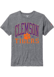 Clemson Tigers Grey All American Oversized Number One Short Sleeve T Shirt