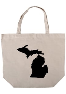 Michigan Mitten State Outline Cotton Tote Reusable Bag