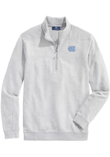 Vineyard Vines North Carolina Tar Heels Mens Grey Shep Shirt Long Sleeve Qtr Zip Pullover