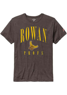 League Rowan University Brown Heather Arch Alternate Mascot Short Sleeve Fashion T Shirt