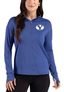Cutter and Buck BYU Cougars Womens Blue Forge Eco Qtr Zip
