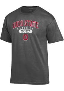 Champion Ohio State Buckeyes Charcoal Class of 2027 Jersey Short Sleeve T Shirt