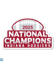 Indiana Hoosiers 3.5" 2025 Football Nat Champ Stickers - Crimson