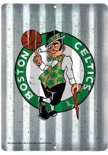 Boston Celtics Tin 12x16 Sign - Silver