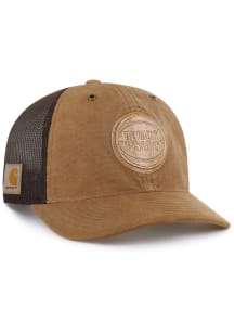 47 Detroit Pistons Garment Dyed Trucker Adjustable Hat - Brown