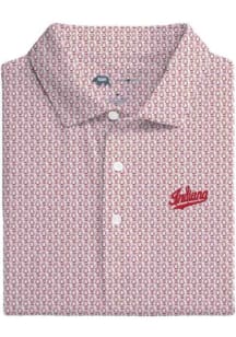 Onward Reserve Indiana Hoosiers Mens Crimson Logo Repeat Short Sleeve Fashion Polo