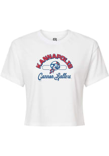 Summit Sportswear Kannapolis Cannon Ballers White Vintage Arch Script Short Sleeve T Shirt
