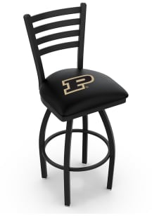 Purdue Boilermakers High Back Swivel Pub Stool - Black