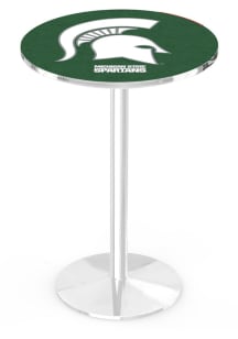 Michigan State Spartans Chrome Round Base Pub Table