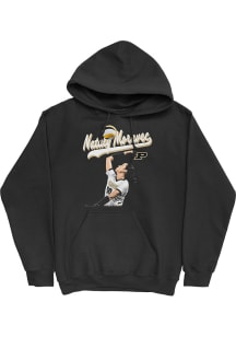 Nataly Moravec Campus Ink Purdue Boilermakers Youth Spike Hoodie Long Sleeve Player Hoodie Black