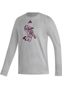 Adidas Texas A&M Aggies Grey Ol' Sarge Basketball Long Sleeve T Shirt
