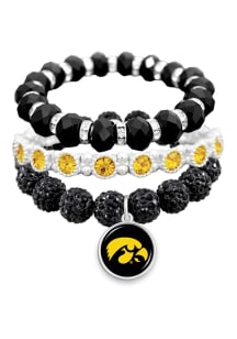 Iowa Hawkeyes Amanda Crystal Stacked Womens Bracelet