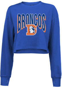 Denver Broncos Womens Blue Minerva LS Tee