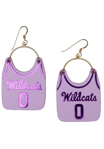 K-State Wildcats Basketball Jersey Charlie Womens Earrings