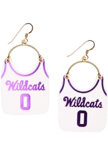 K-State Wildcats Basketball Jersey Charlie Womens Earrings